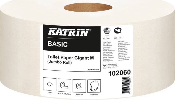 Toalettpapper Katrin Gigant M Basic 1-lagers