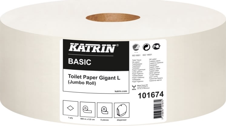 Toalettpapper Katrin Gigant L Basic 1-lagers