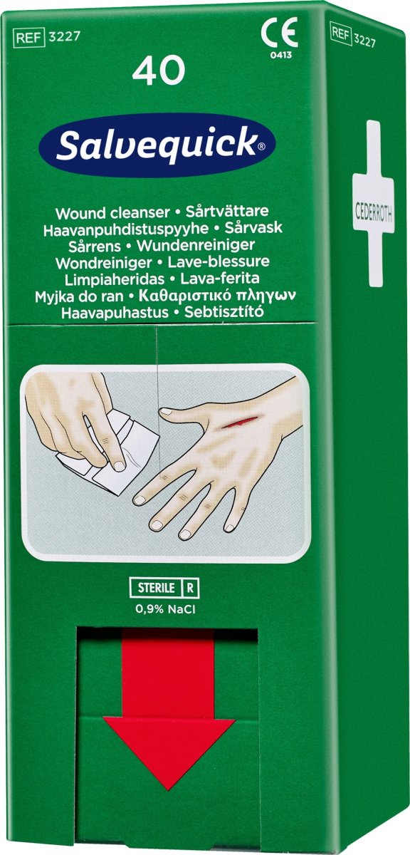 Sårtvätt Våtservetter Salvequick 40 st