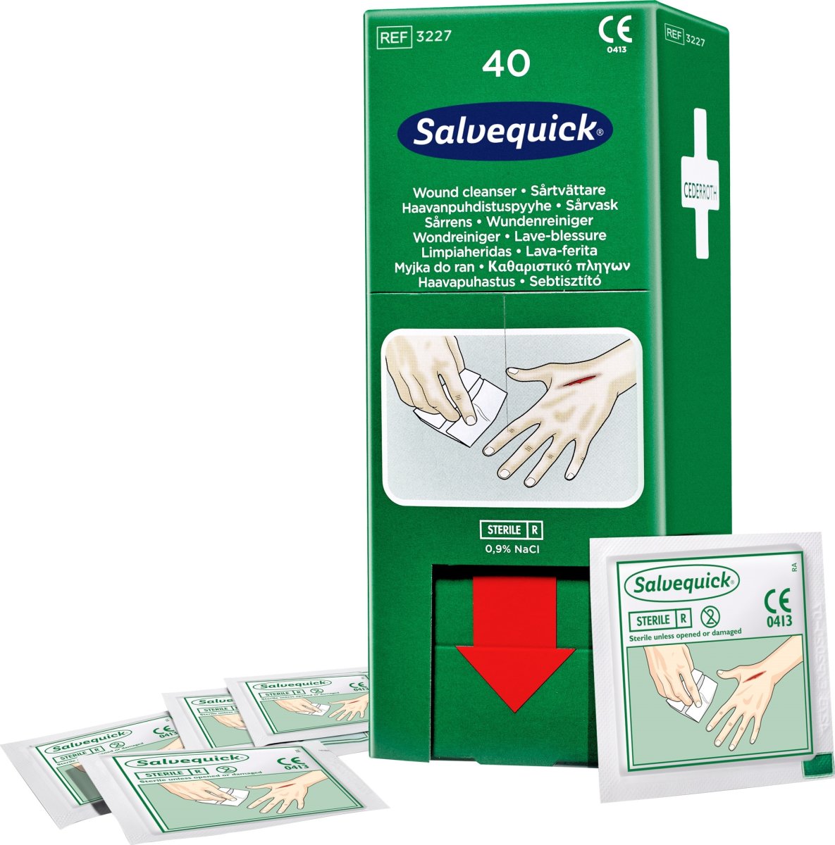 Sårtvätt Våtservetter Salvequick 40 st