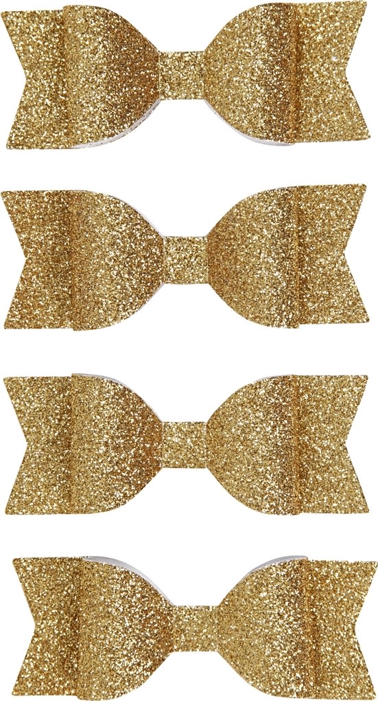 Rosetter Vivi Gade 31x85 mm 4 st Glitter Guld