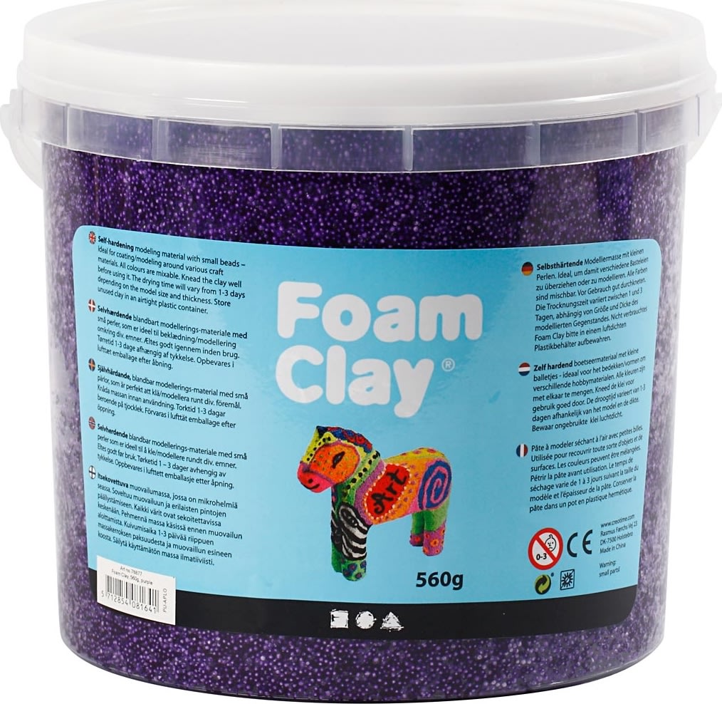 Foam Clay Modellervoks, 560 g, lilla