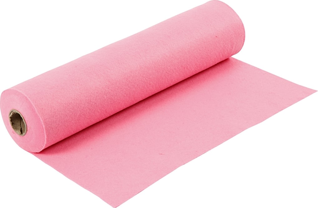 Hobbyfilt på rulle 45cmx5m rosa