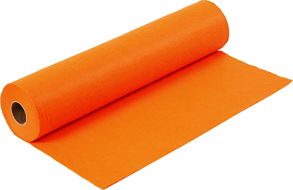 Hobbyfilt på rulle 45cmx5m orange