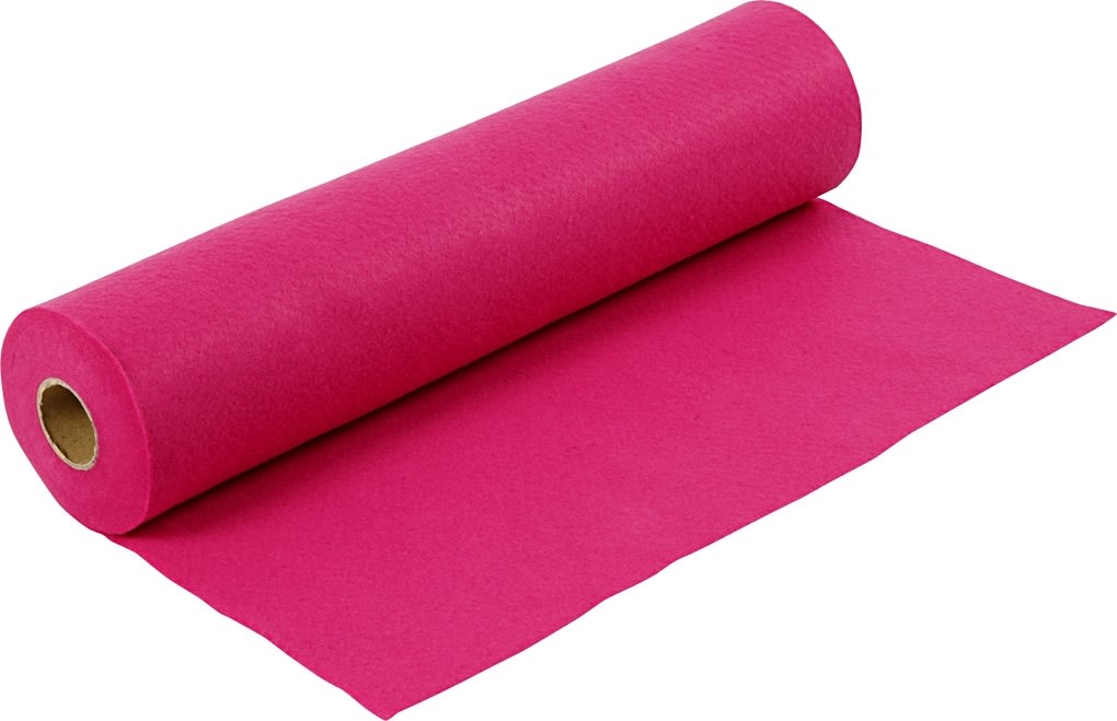 Hobbyfilt på rulle 45cmx5m cerise