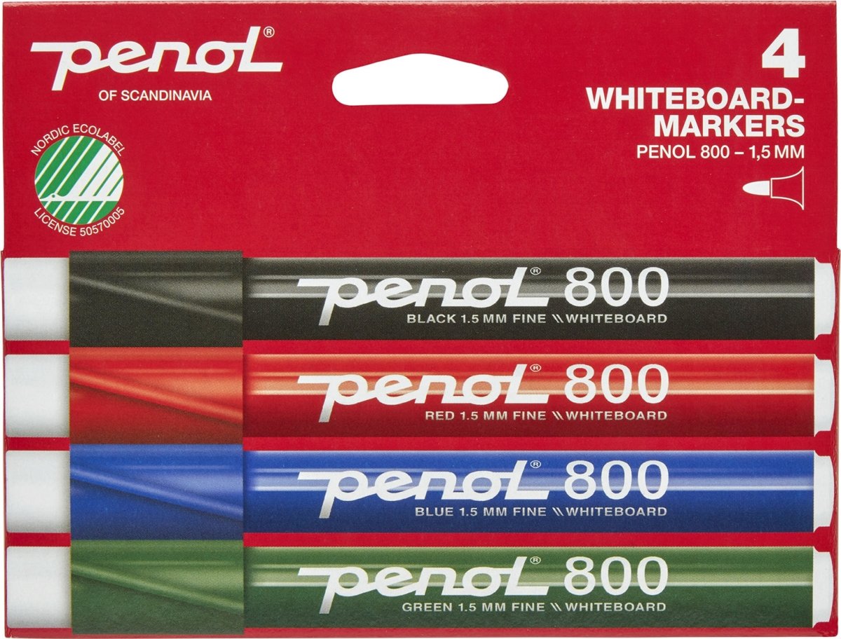 Penol 800 Whiteboardpenna set med 4 st.