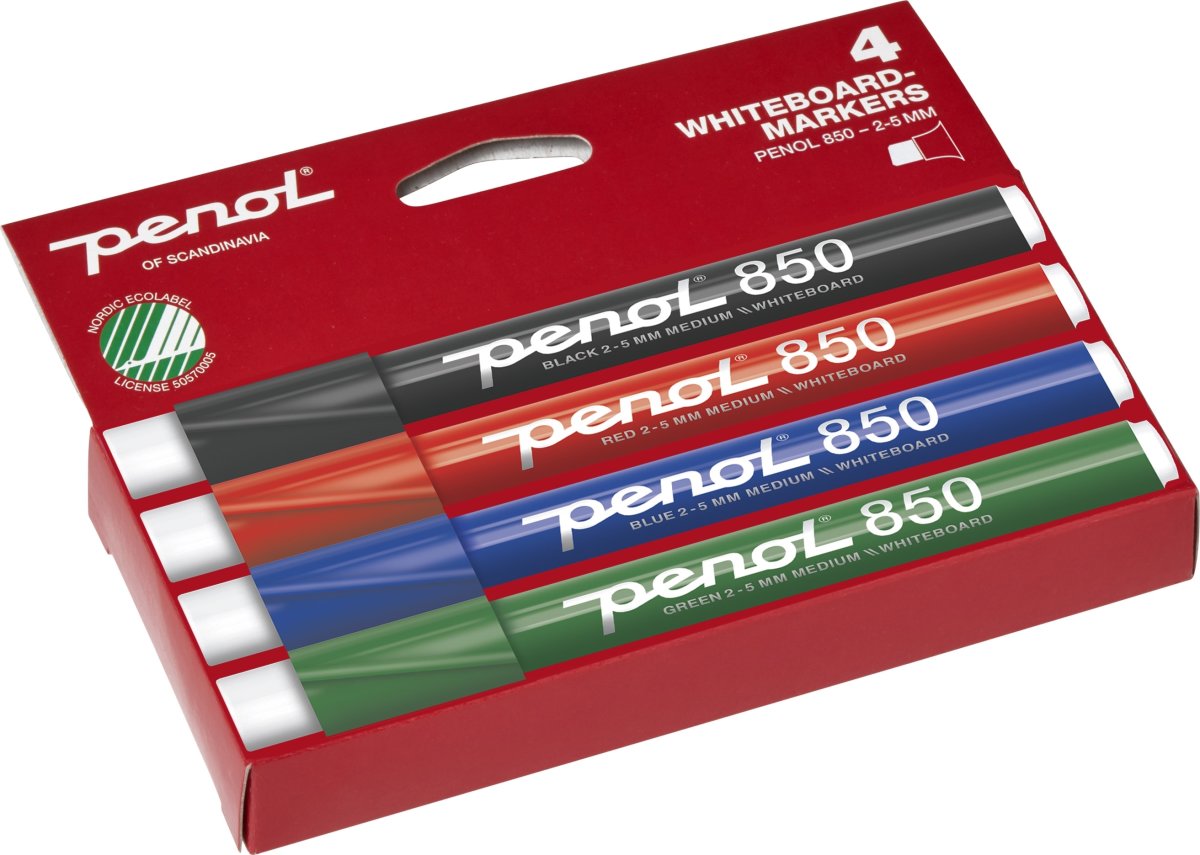 Penol 850 Whiteboardpenna set med 4 st.