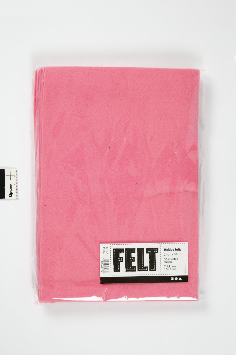 Hobbyfilt A4 21x30 cm 10 ark rosa