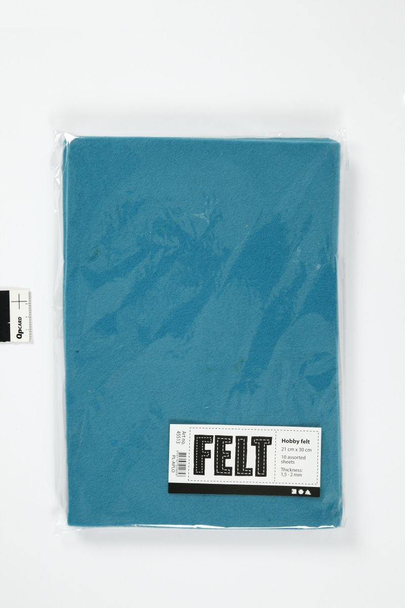 Hobbyfilt A4 21x30 cm 10 ark turkos