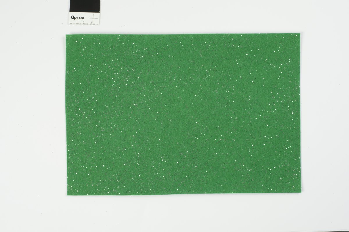 Hobbyfilt m/glimmer, A4, 10 ark, grøn