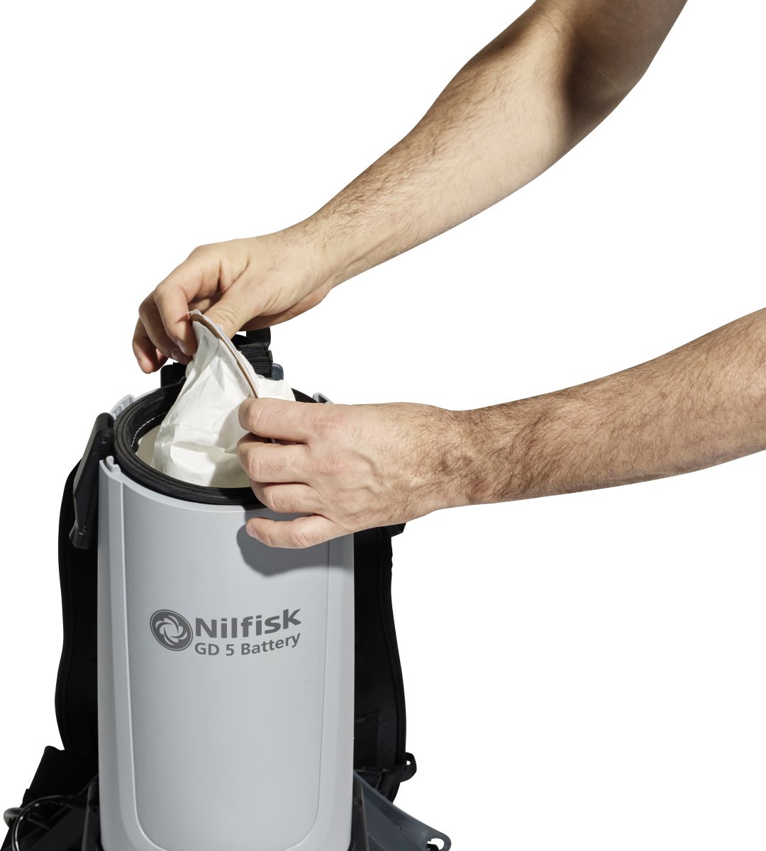 Ryggburen dammsugare Nilfisk GD5 Battery