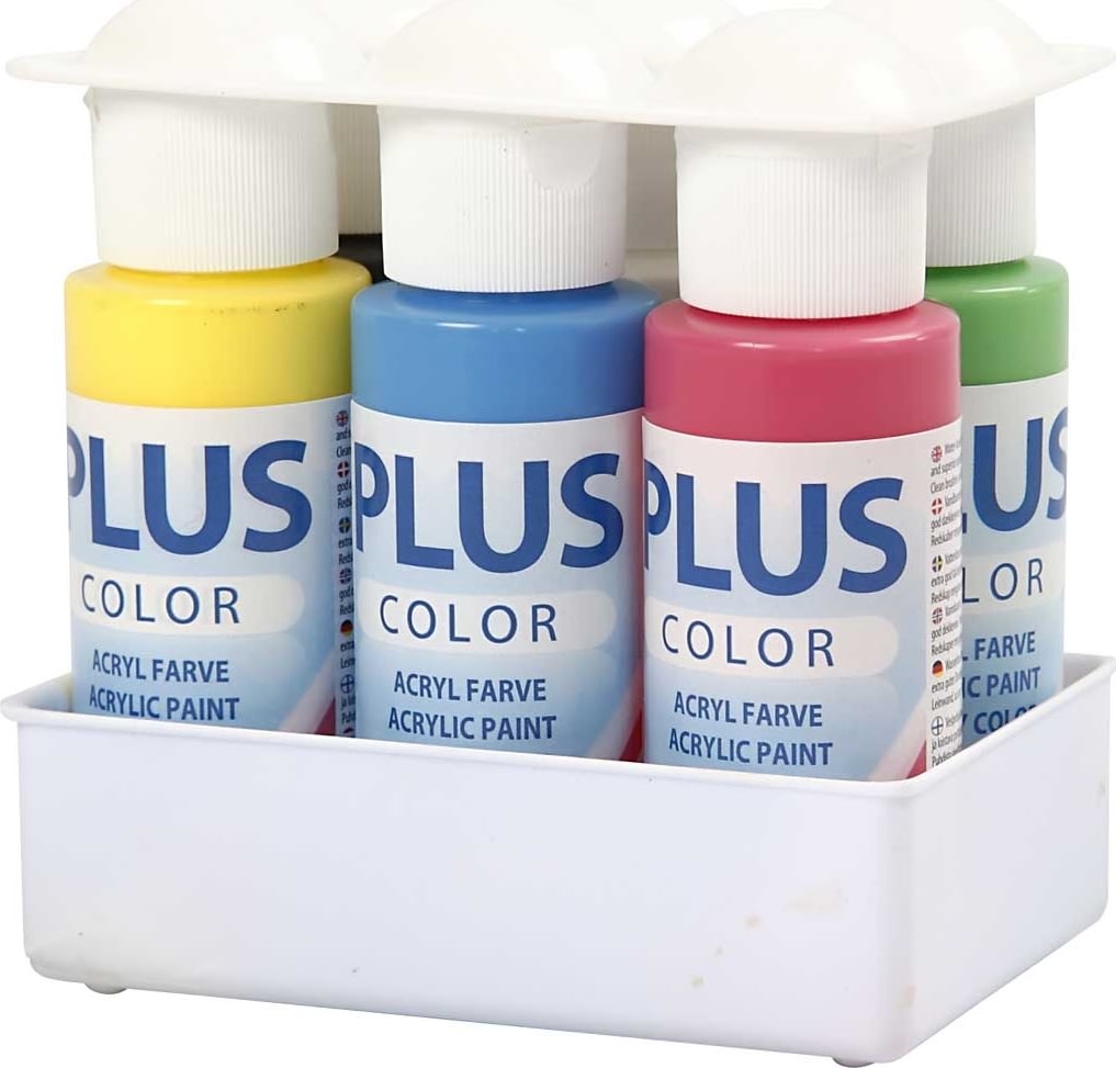 Hobbyfärg Plus Color 6x60 ml primära färger