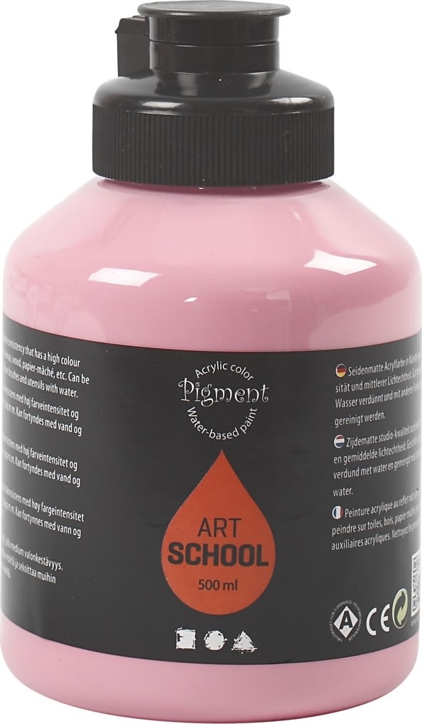 Akrylfärg Pigment 500ml dusty rose