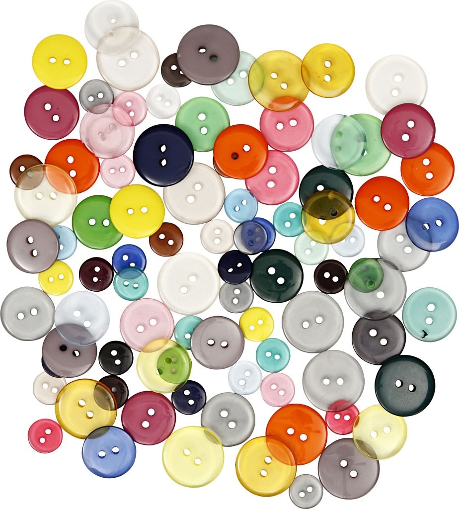 Knappar Mix 100 st Blandade färger
