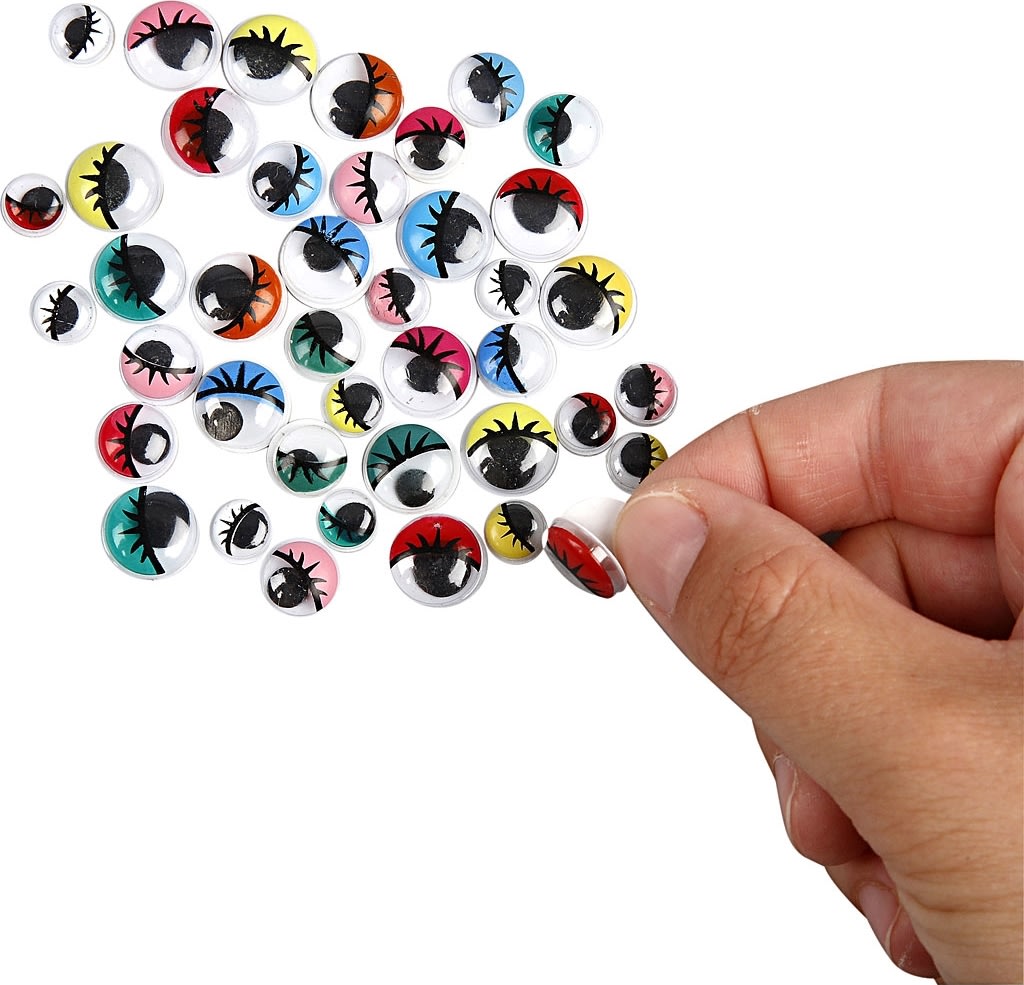 Rullögon Färger 8-12 mm 300 st