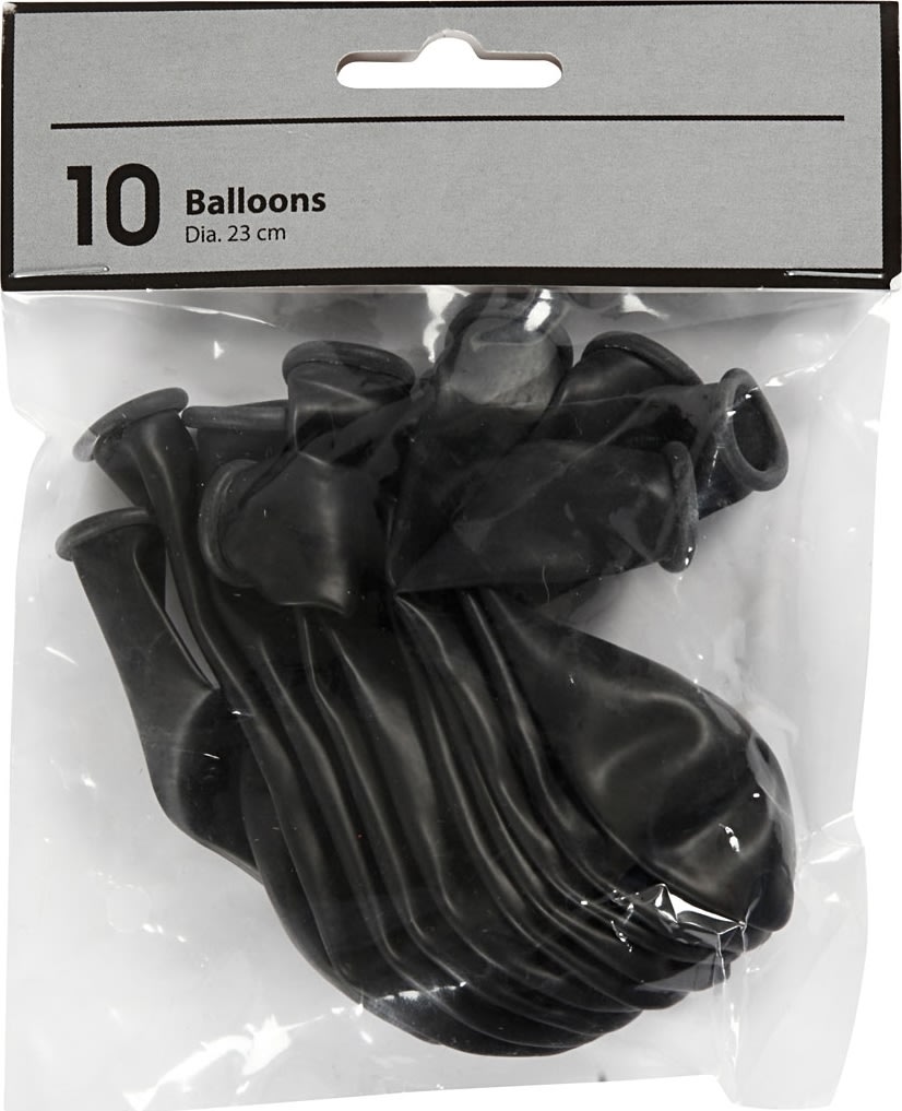 Ballonger 10 st Svart