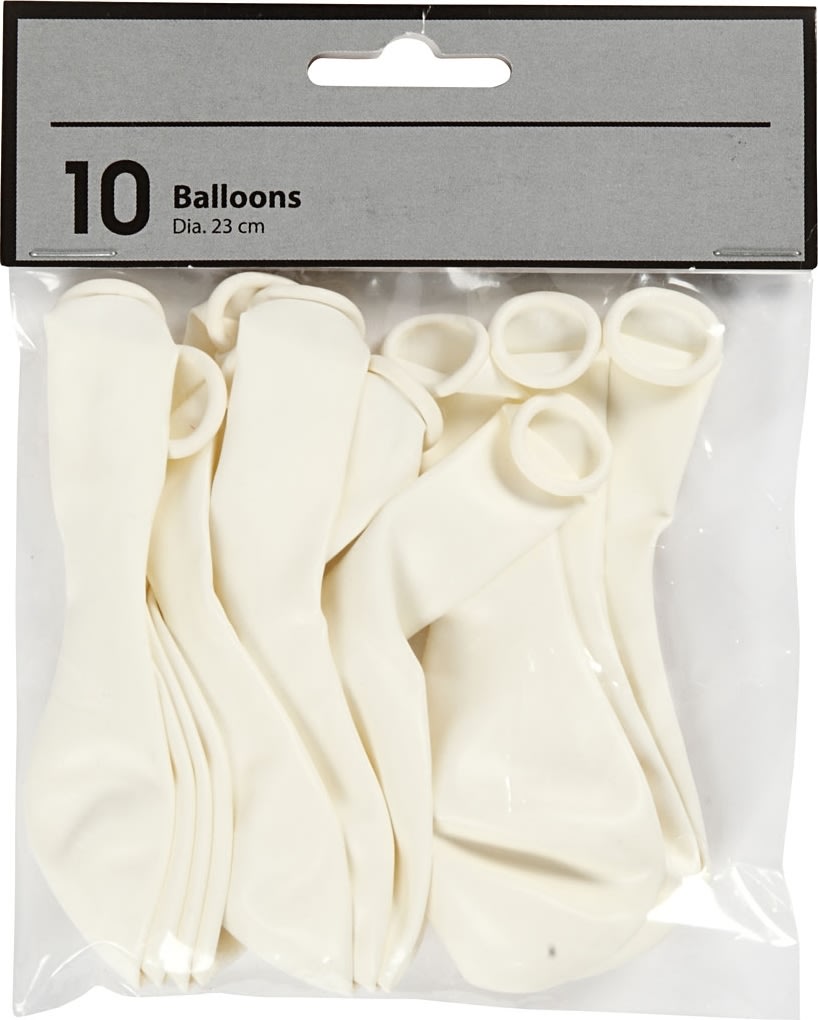 Ballonger 10 st Vit