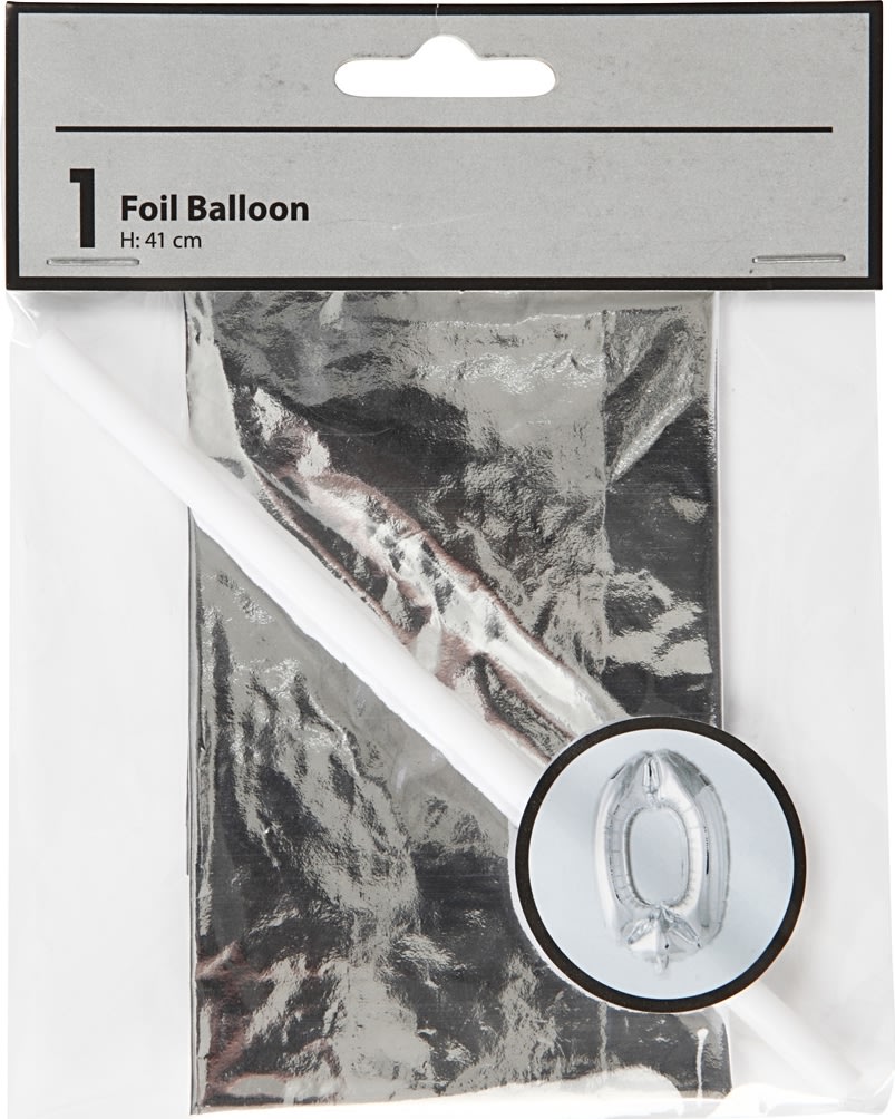Folieballong Silver 0