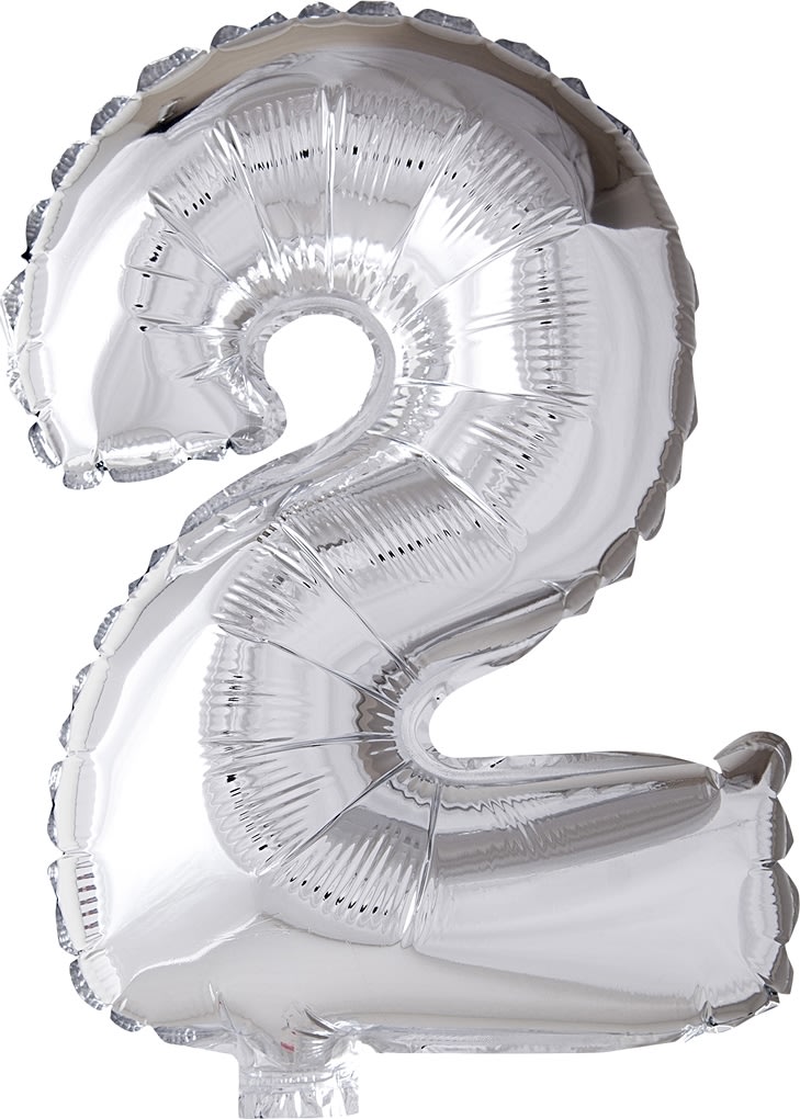 Folieballong Silver 2