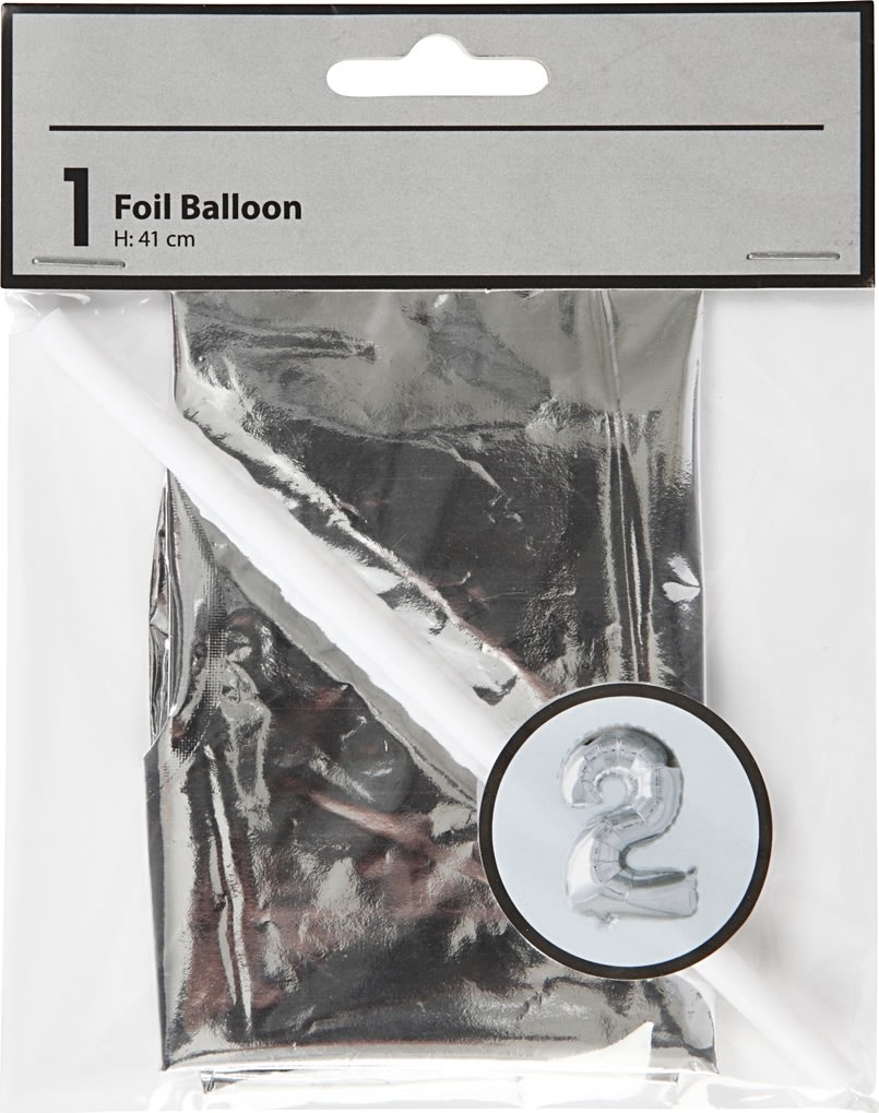 Folieballong Silver 2