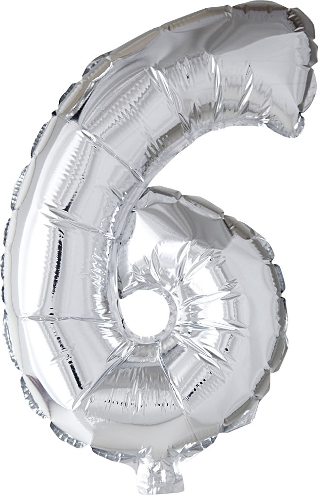 Folieballong Silver 6