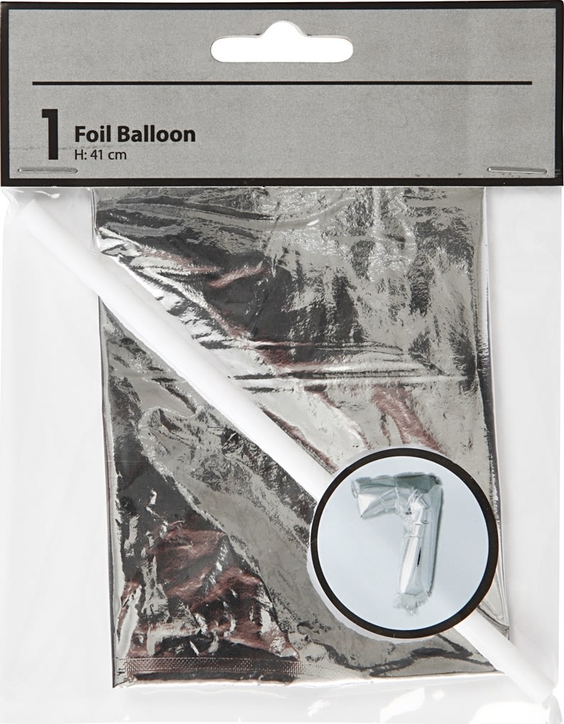 Folieballong Silver 7