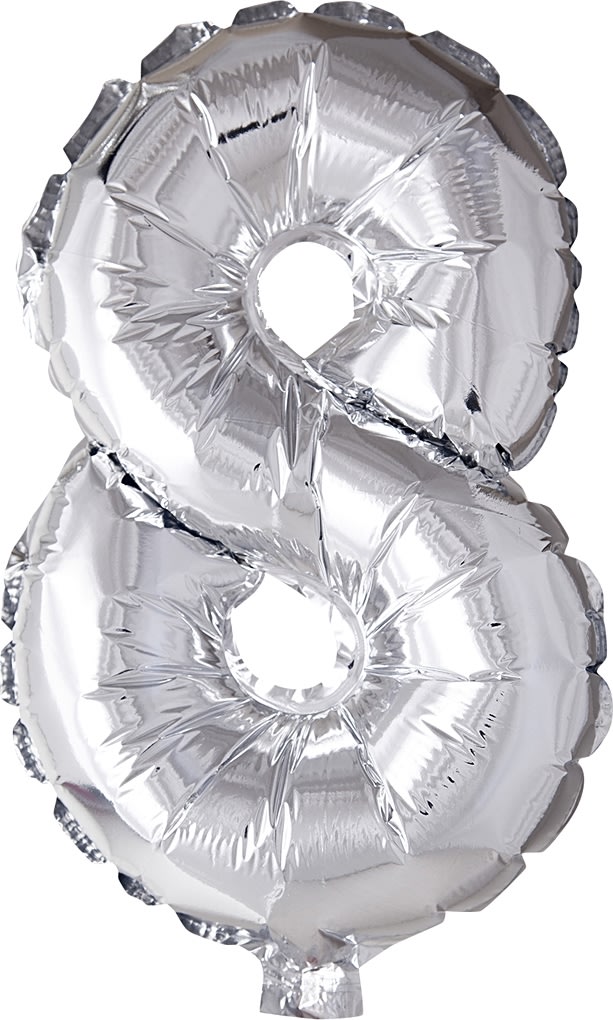 Folieballong Silver 8