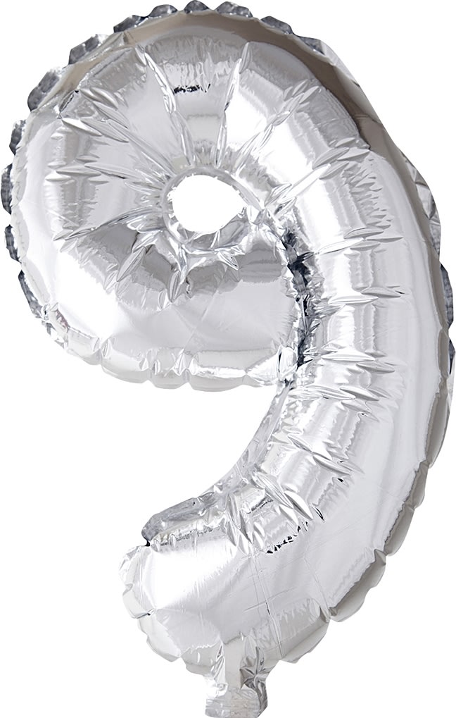 Folieballong Silver 9