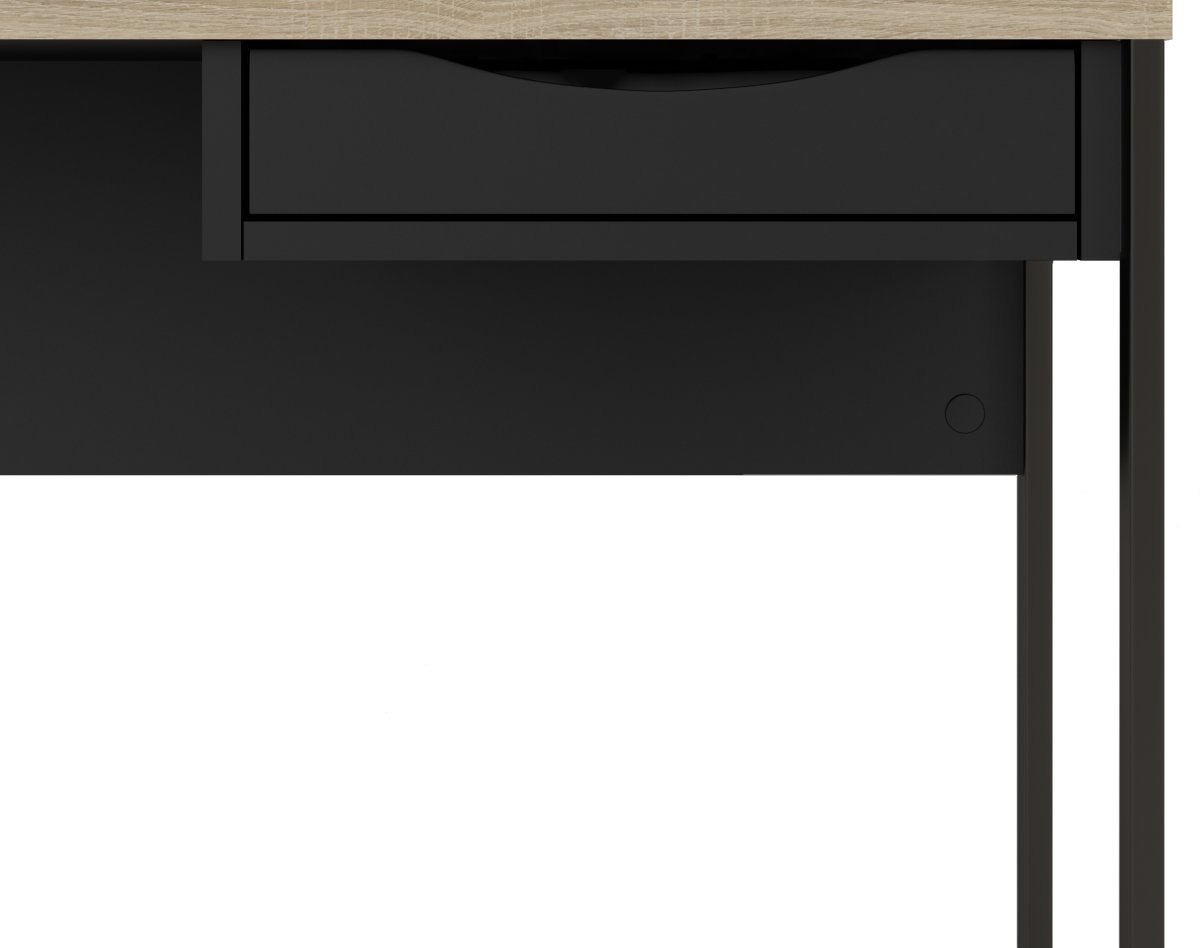 BudgetLine Skrivebord, 130x48,4 cm, sort
