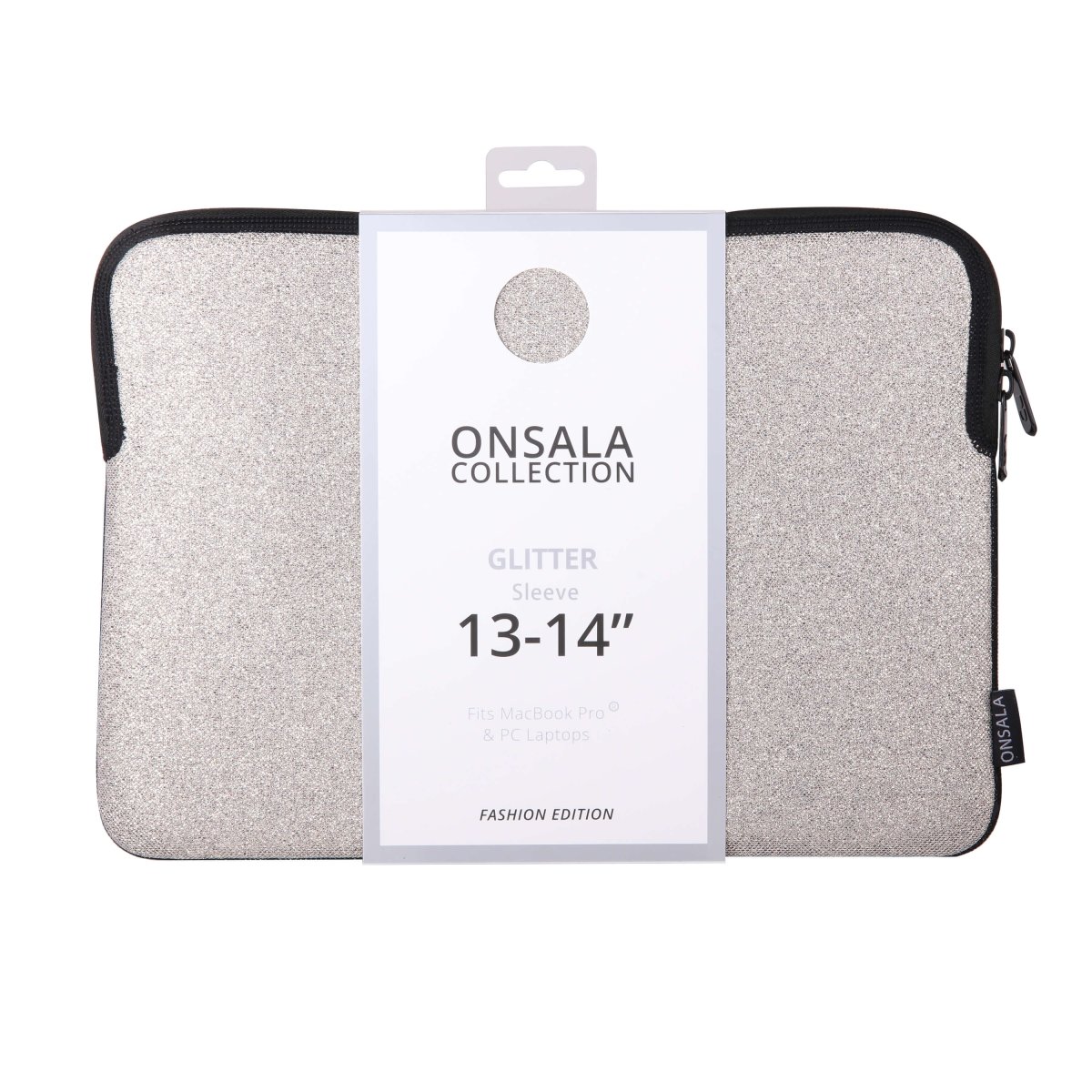 ONSALA 13/14" Glitterfodral, silver