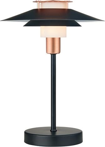 Rivoli bordslampa, Ø24 cm, svart/koppar