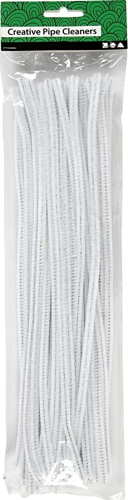Piprensare Chenille 6 mm 50 st Vit