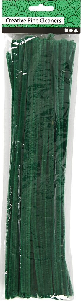 Piprensare Chenille 6 mm 50 st Grön