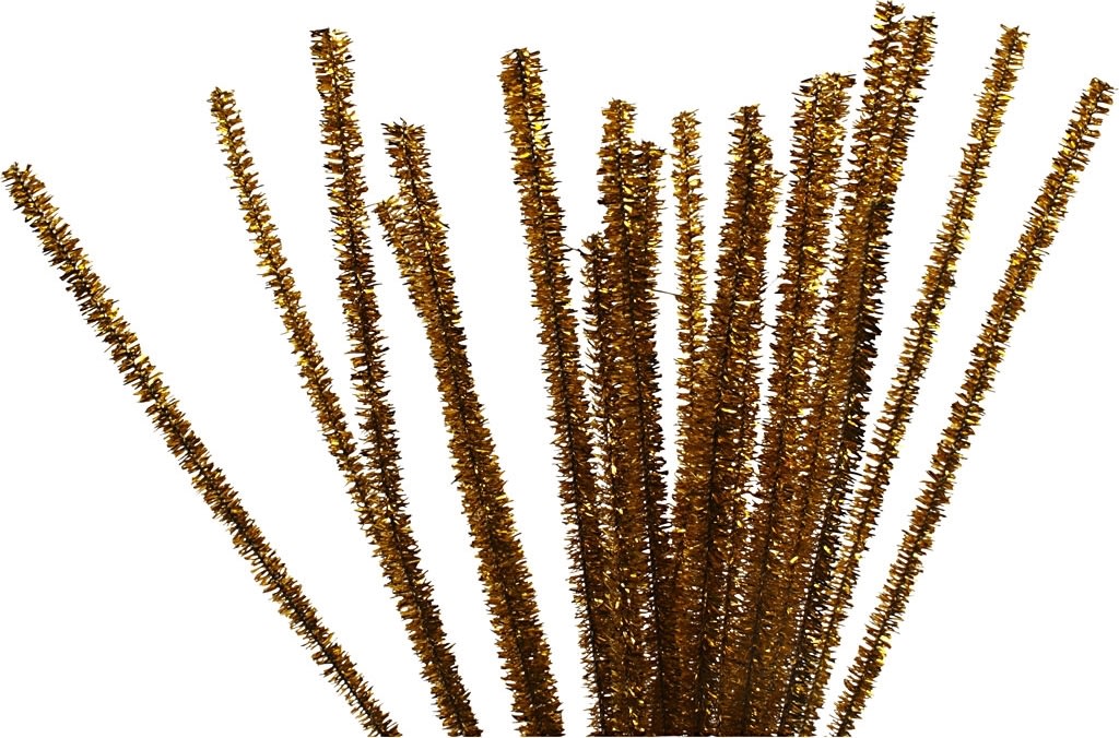 Piprensare Chenille 6 mm 24 st Guld