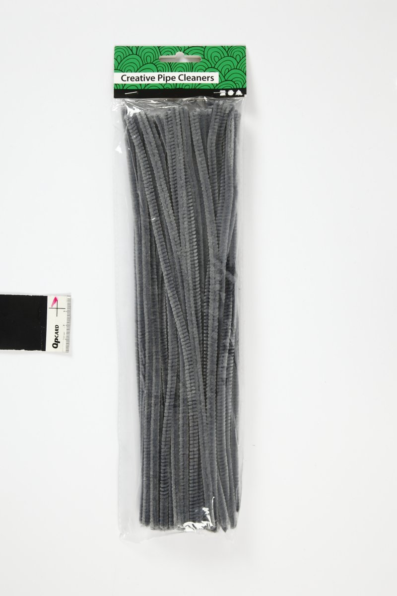 Piprensare Chenille 6 mm 50 st Grå