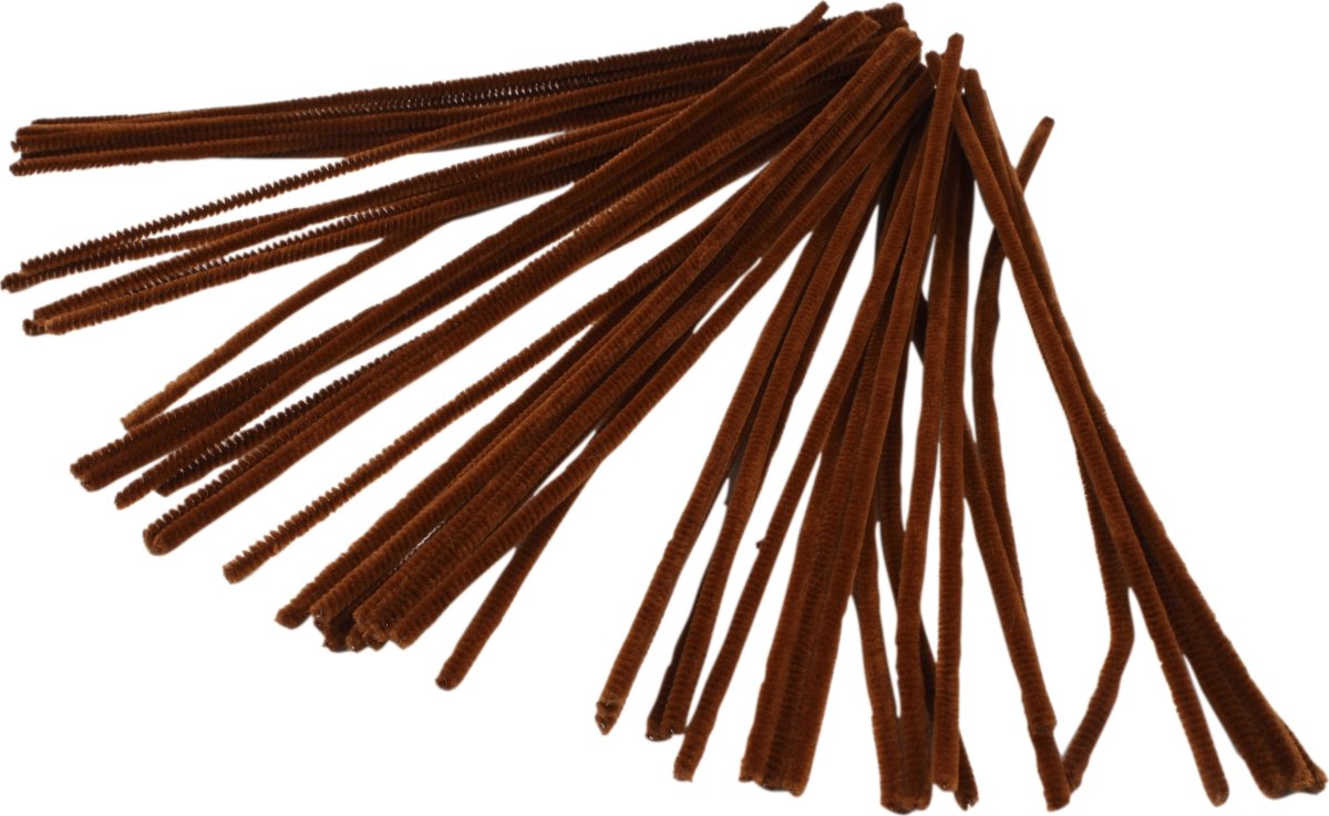 Piprensare Chenille 6 mm 50 st Brun