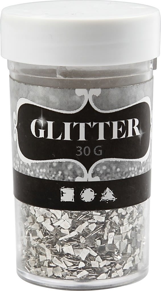 Glitterflingor Silver 30 g