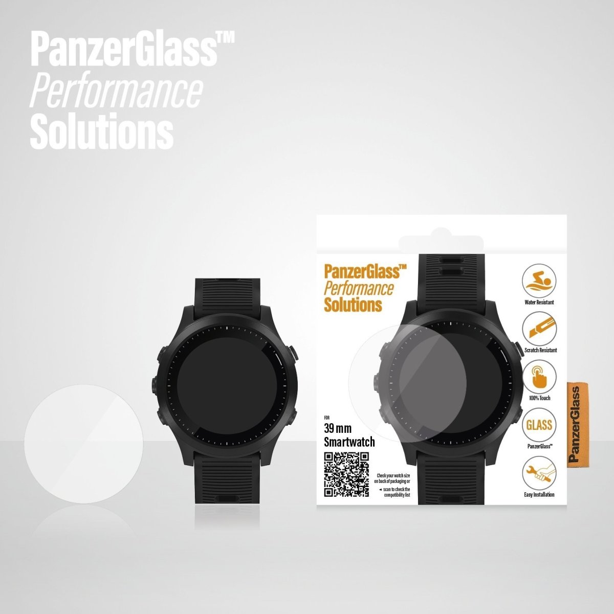 PanzerGlass til 39mm smartwatch