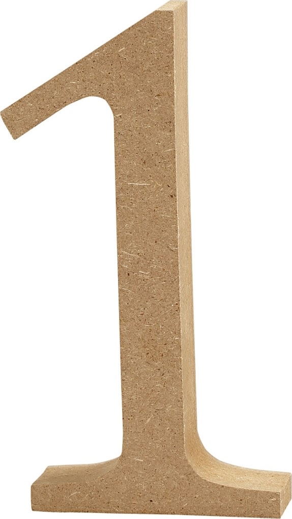 Siffra av trä | 13 cm | 1