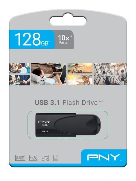 USB 3.1 PNY Attache 4 – 128 GB Svart