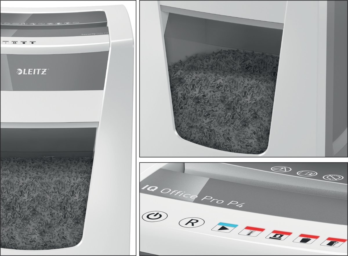 Dokumentförstörare Leitz IQ Office Pro P4 Vit