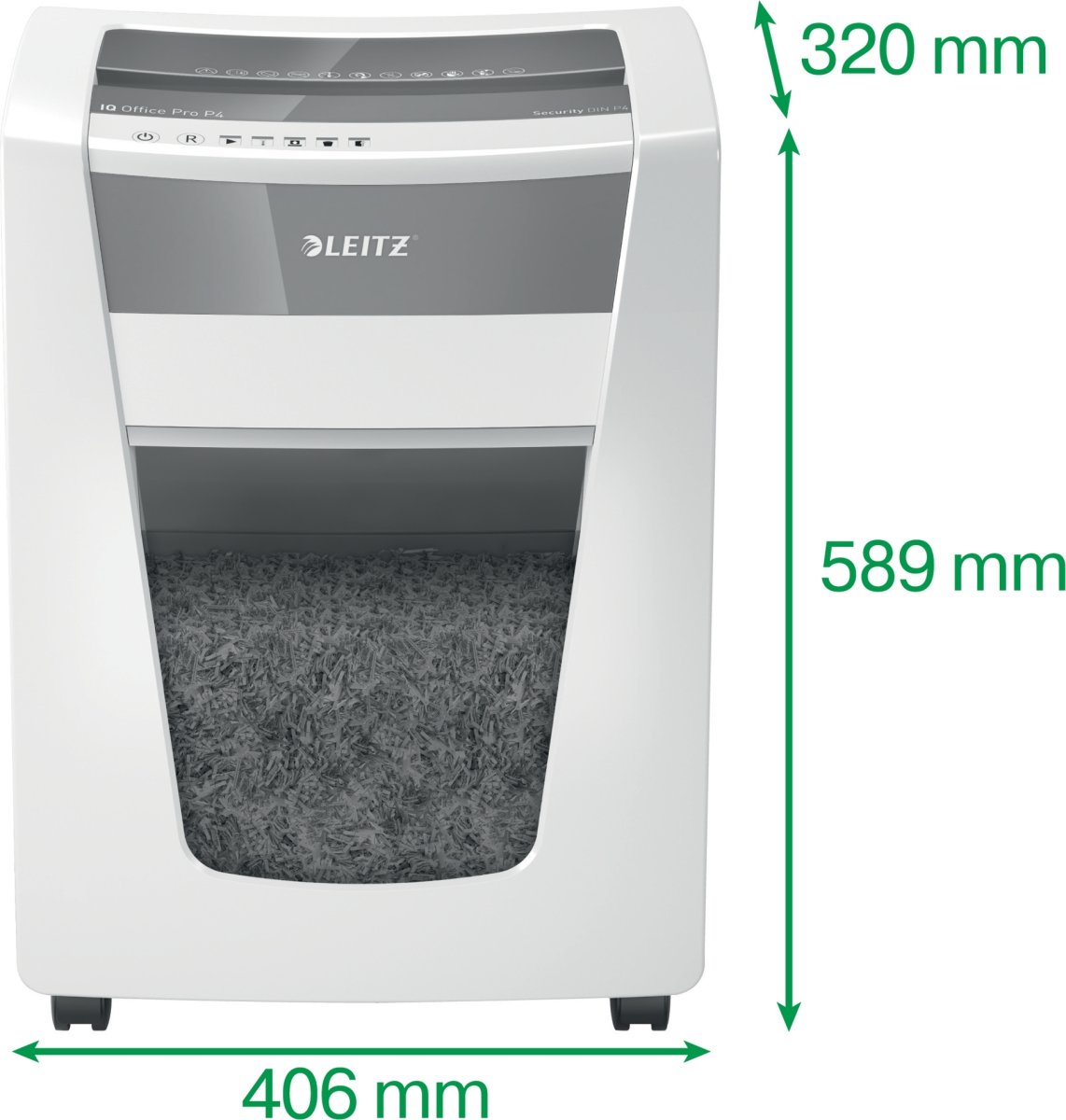Dokumentförstörare Leitz IQ Office Pro P4 Vit