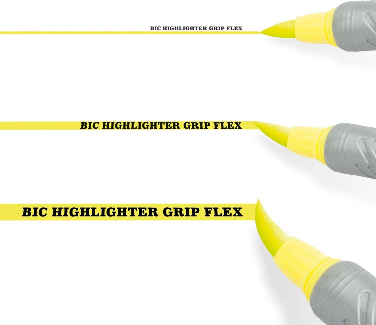 Överstrykningspenna Bic Flex Gul