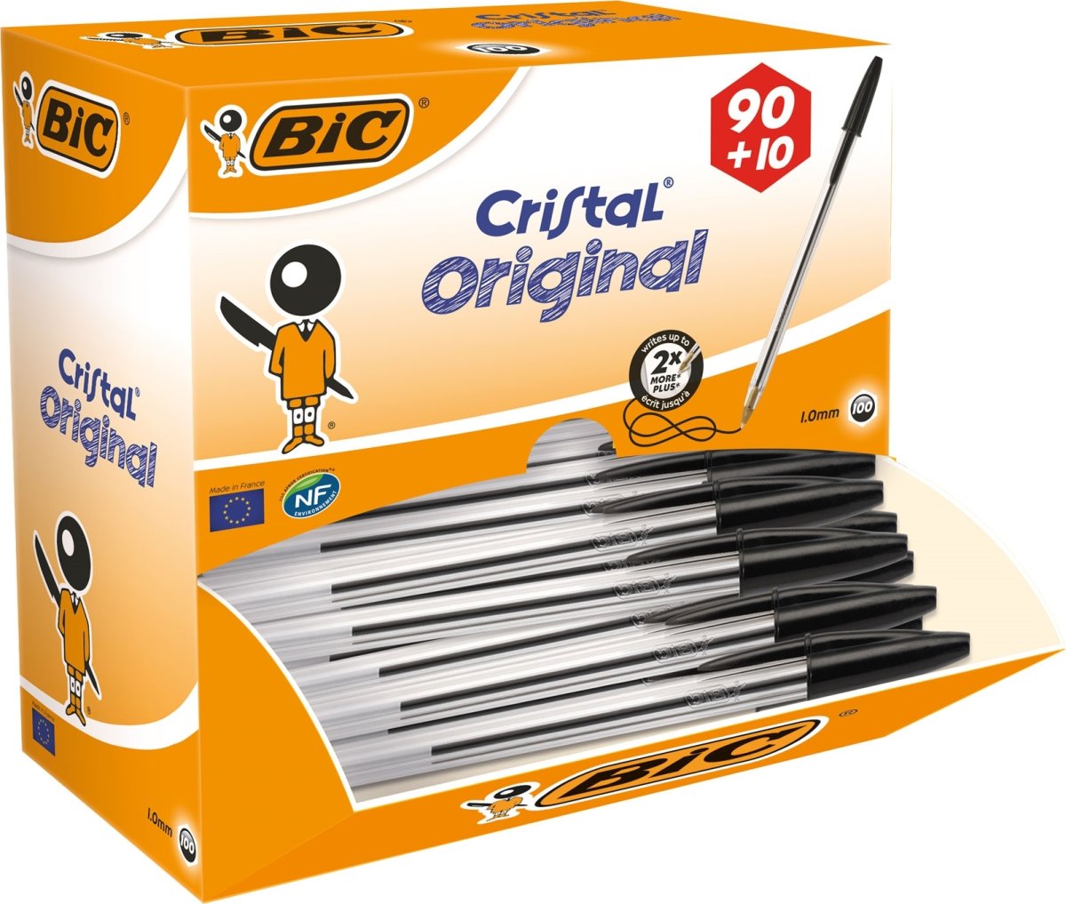 BiC Cristal Original kulspetspenna/Svart/Valuepack