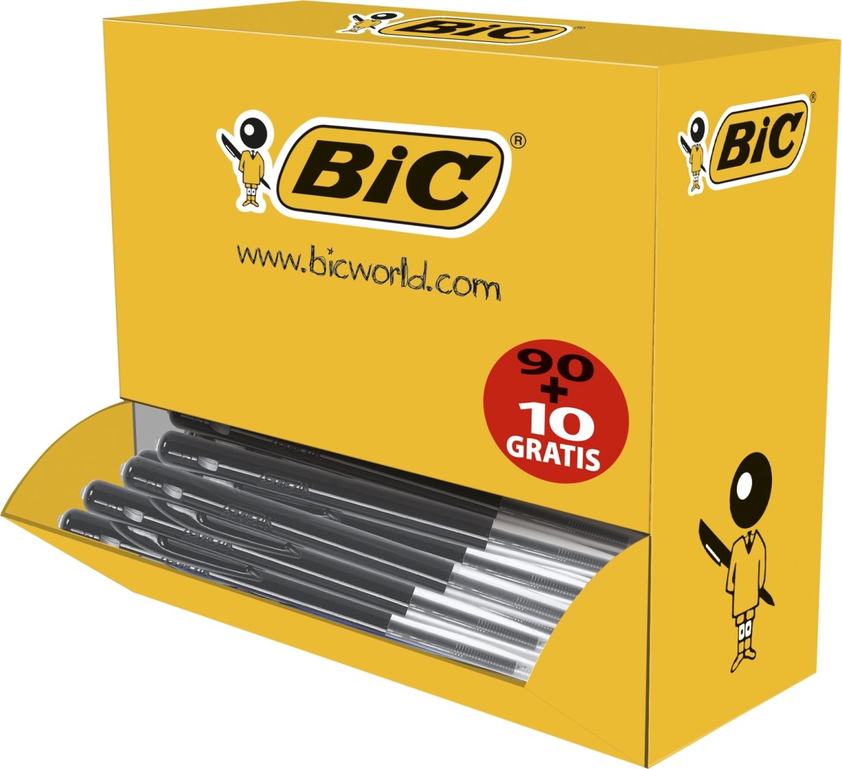 BiC M10 Original kulspetspenna M, Svart, Valuepack