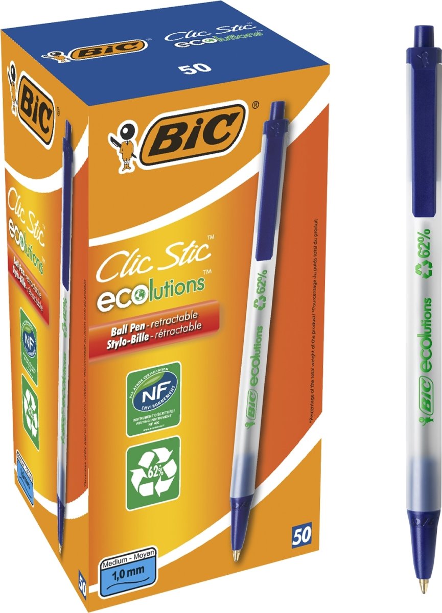 BiC Ecolutions Clic Stic Kulspetspenna | Blå