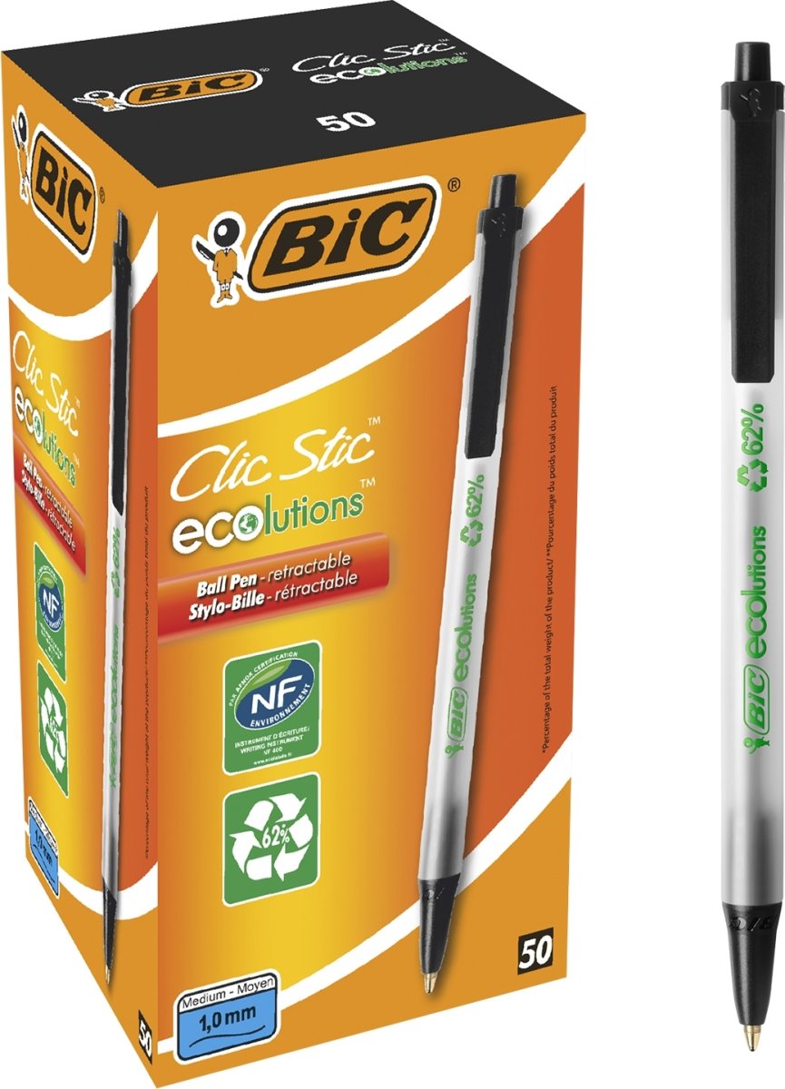 BiC Ecolutions Clic Stic Kulspetspenna | Svart