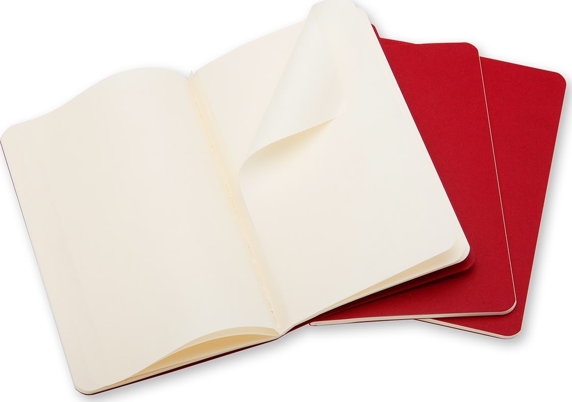 Anteckningsbok Moleskine Cahier L Röd