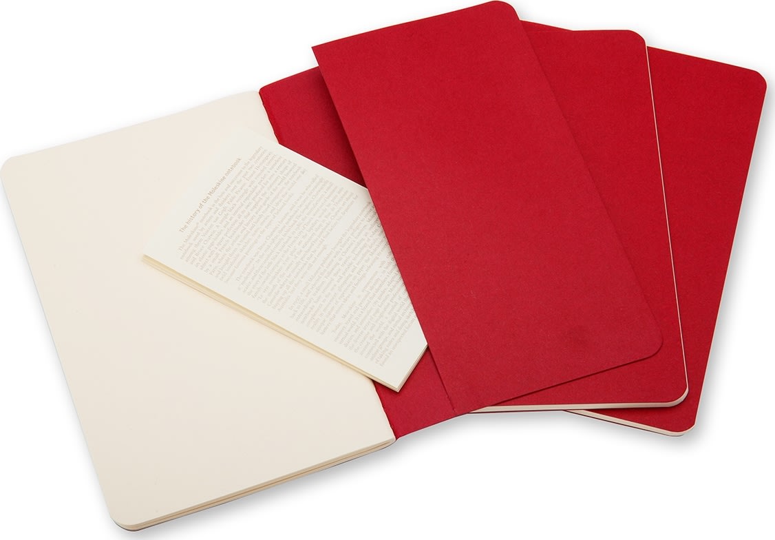 Anteckningsbok Moleskine Cahier L Röd