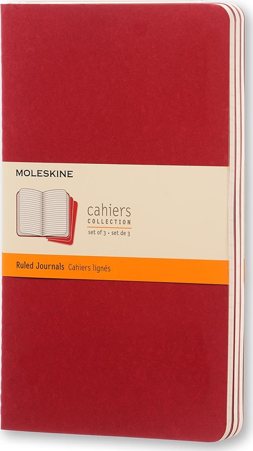 Anteckningsbok Moleskine Cahier L Röd